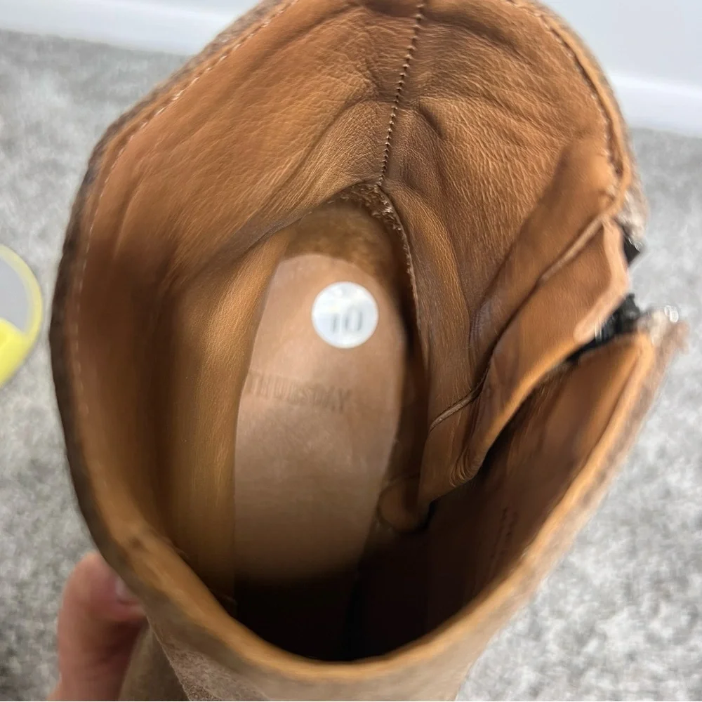 Thursday Everyone Block Heel Suede Ankle  Boots - Picture 2 of 8